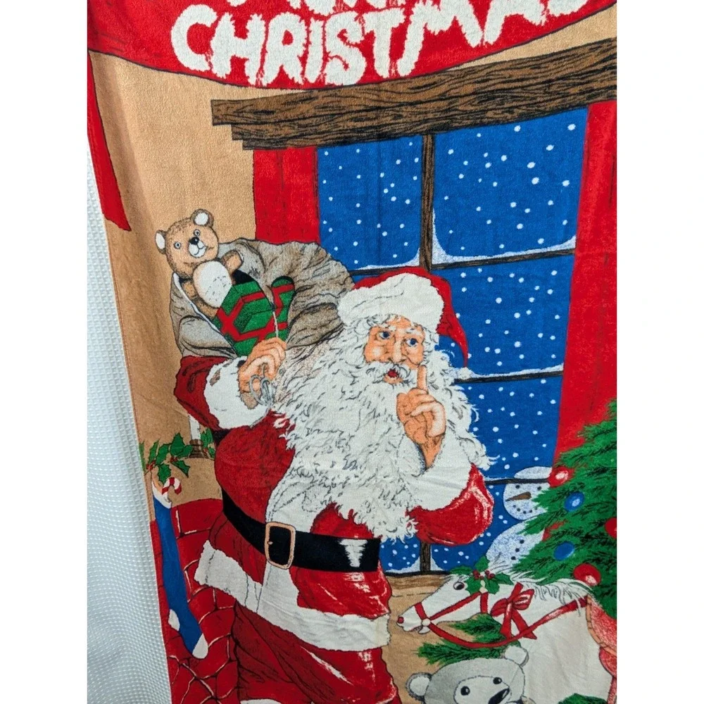 Vintage Maiden Sunshine Merry Christmas Santa Beach Towel 61 x 32 inches